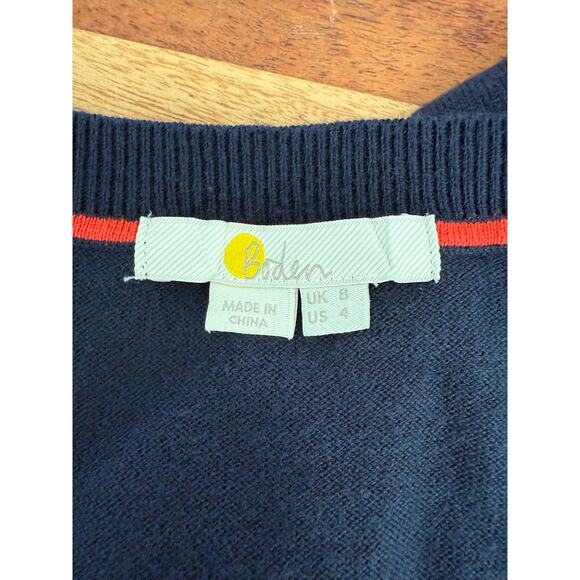 Boden Frill Sleeve Wool Blend Sweater Top Size US 4 - Picture 2 of 5